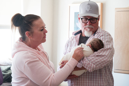 Glamma & Grandpa taking it all in