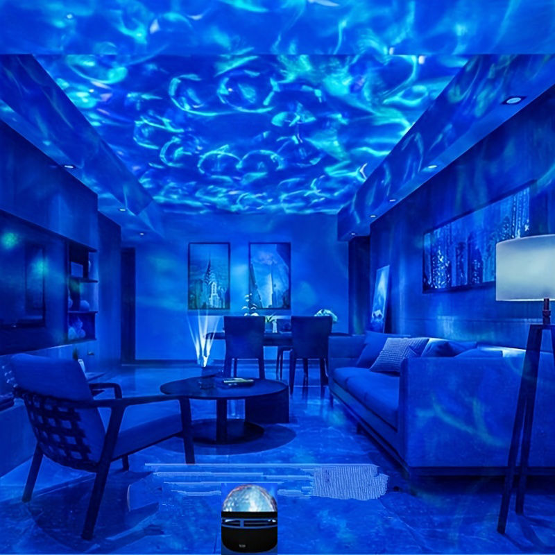 Thumbnail: 1pc Star Projector, Galaxy Projector, Water Ocean Wave Projector For Bedroom Nig