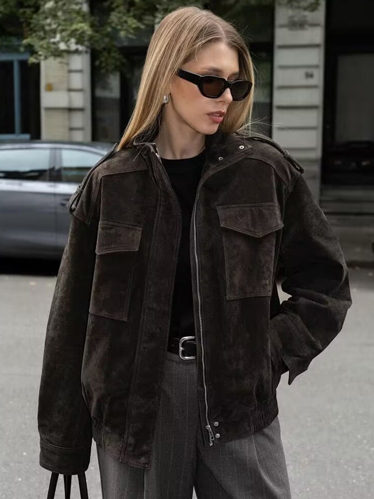 Thumbnail: Avery Suede Utility Jacket