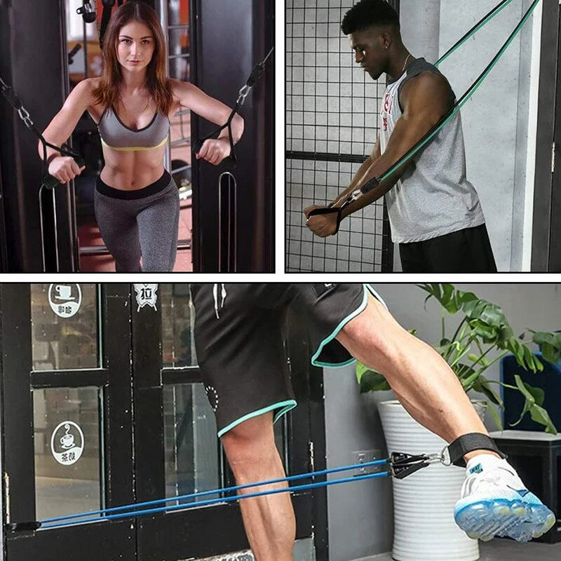 Thumbnail: Resistance Bands With Handles, Exercise Bands, Workout Bands With Handles For Me