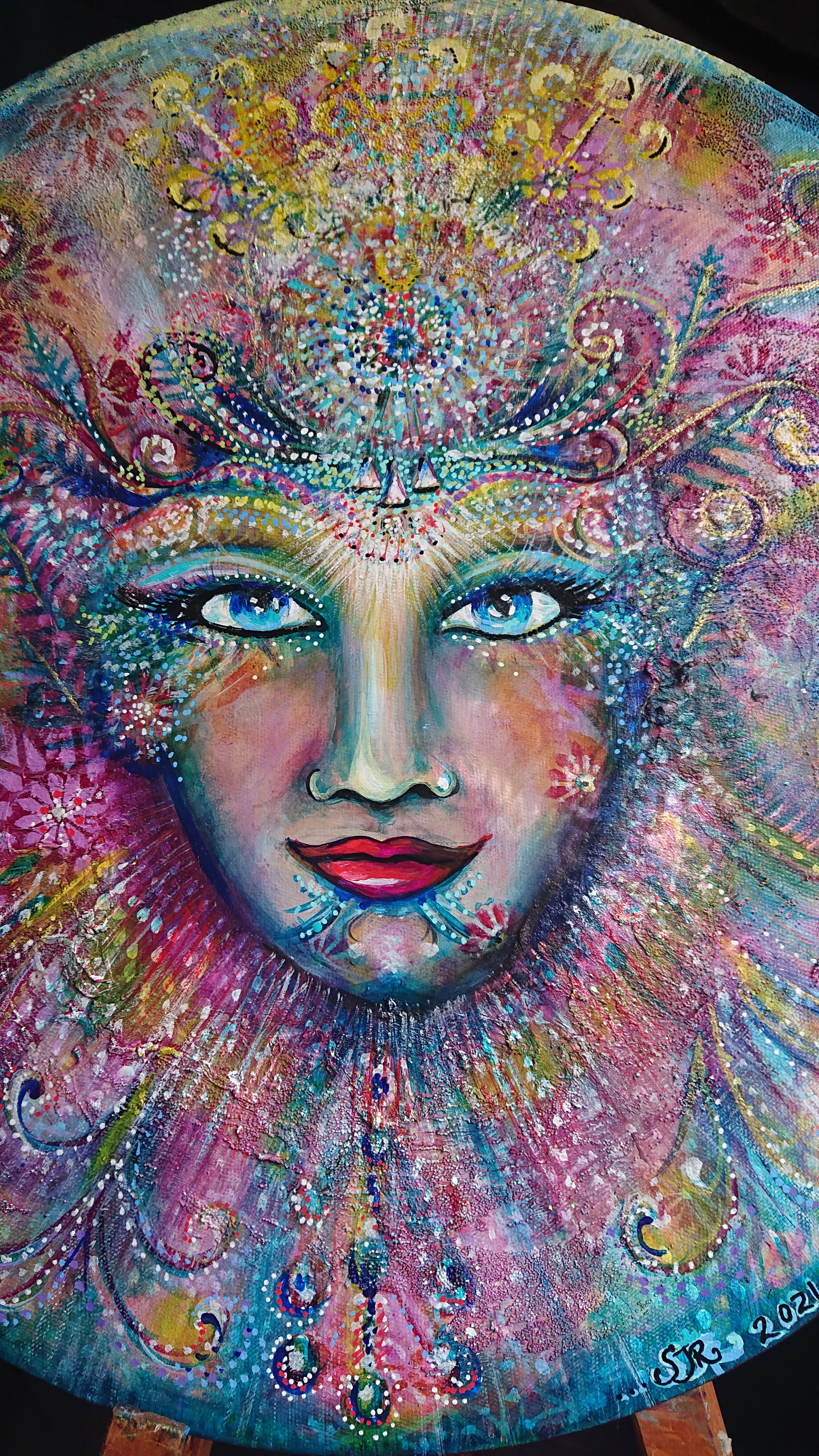 In The Temple of Ra - Original Canvas Painting (Mixed Media & Acrylic) - SOLD