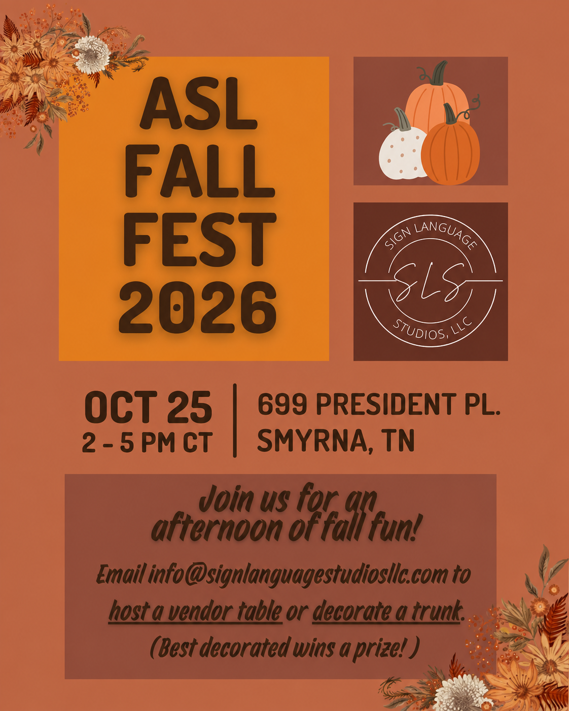 Flyer with information to the event.
