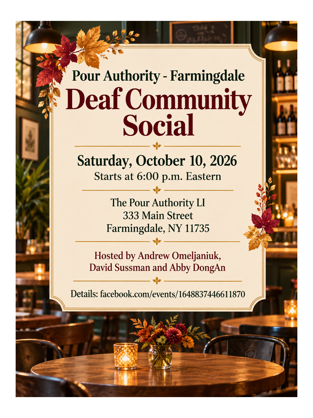 Flyer with information to the event.