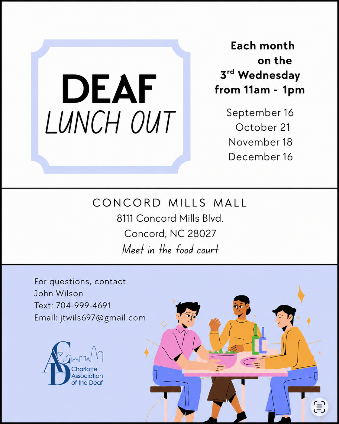 Flyer with information to the event.