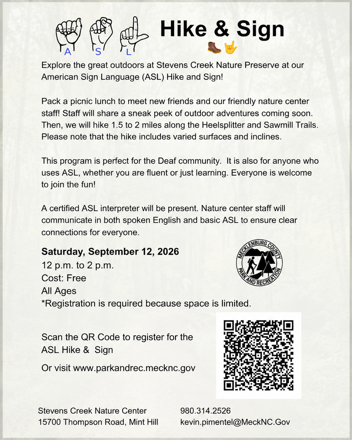 Flyer with information to the event.