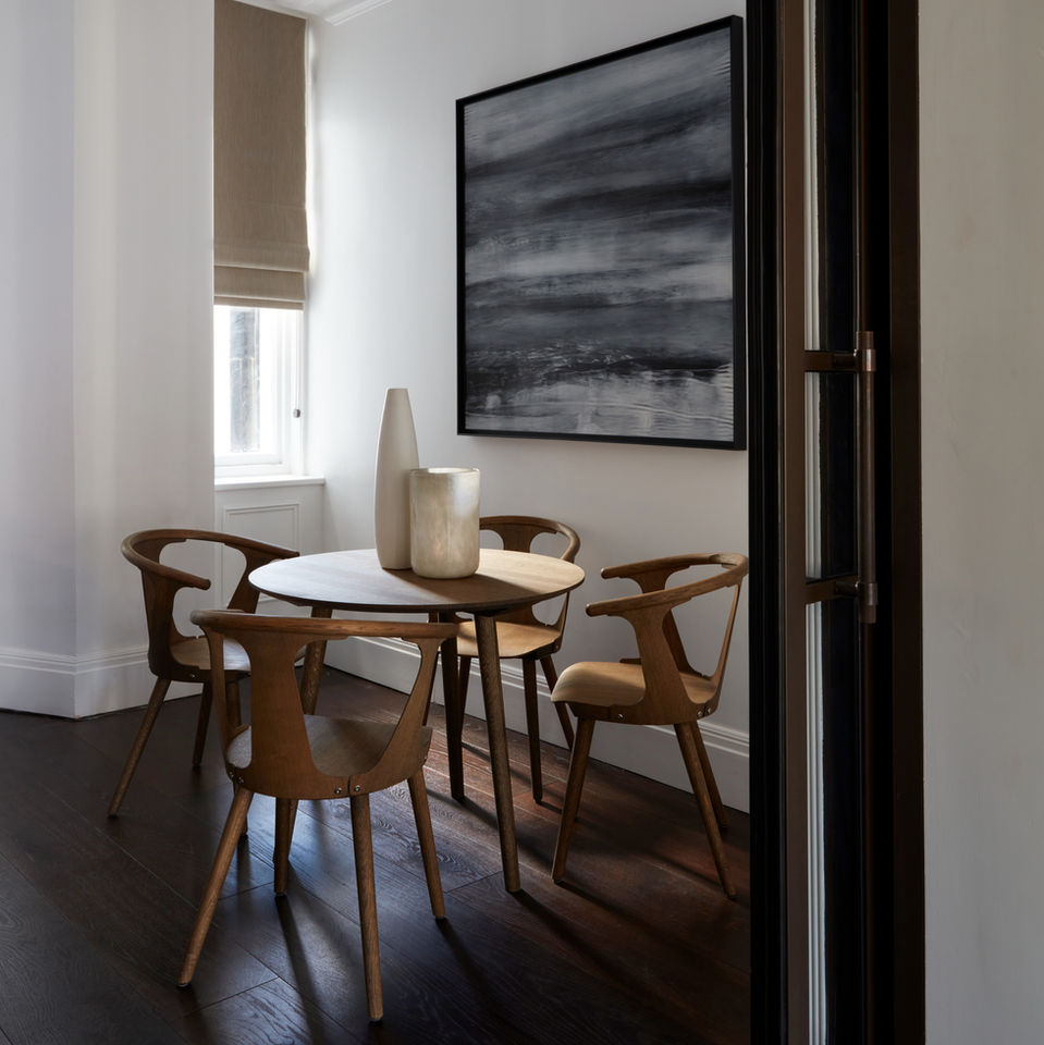 Kitchen with artwork