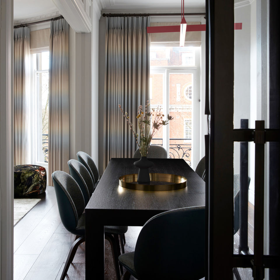 View through dining to street