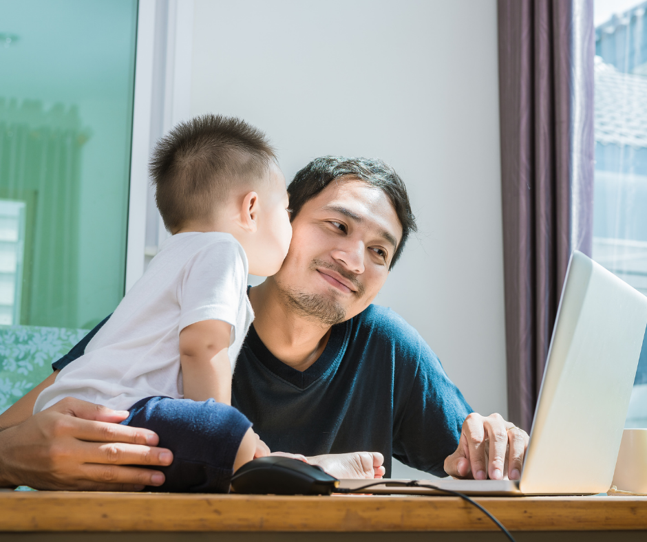 child with father