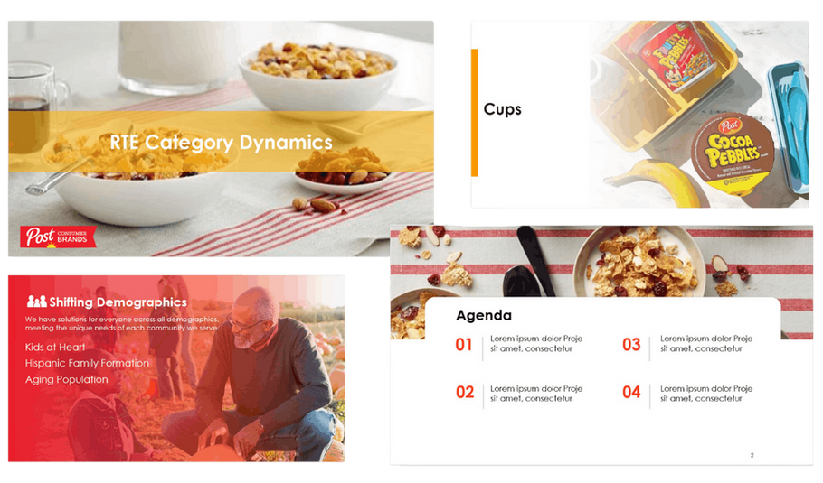 sample slides for Post Consumer Brands