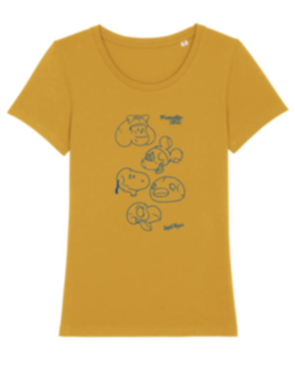 Festival-Shirt 2022 mit „Cartoon Totenköpfe“- Damen