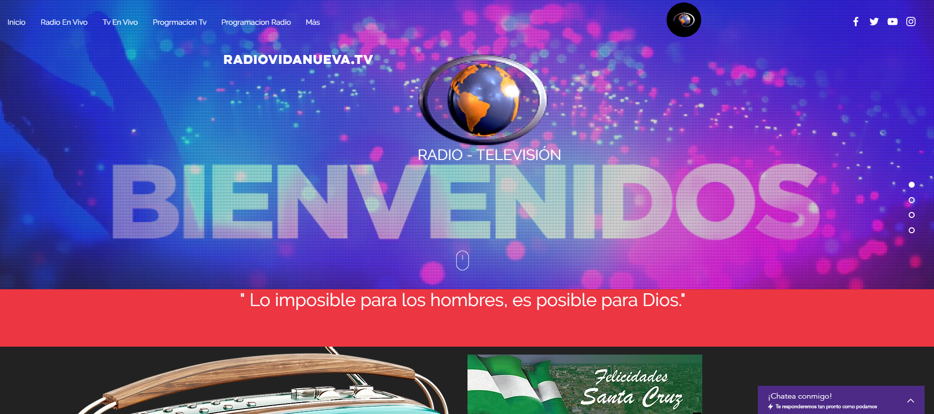 Biblioteca troncal Remisión Viaje radios cristianas de santa cruz bolivia Nutrición Tío o señor