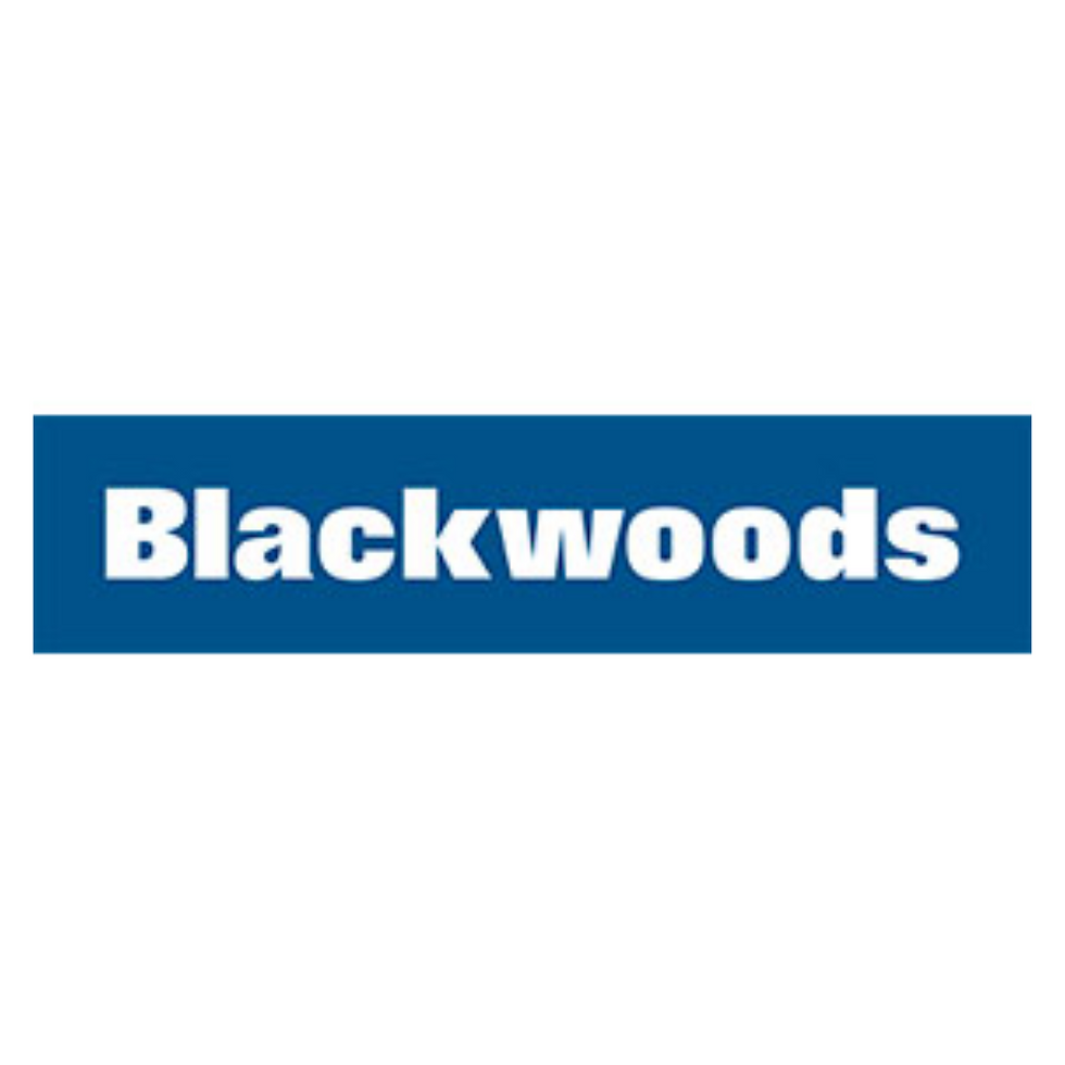 Blackwoods logo with bold white text on a dark blue rectangular background.
