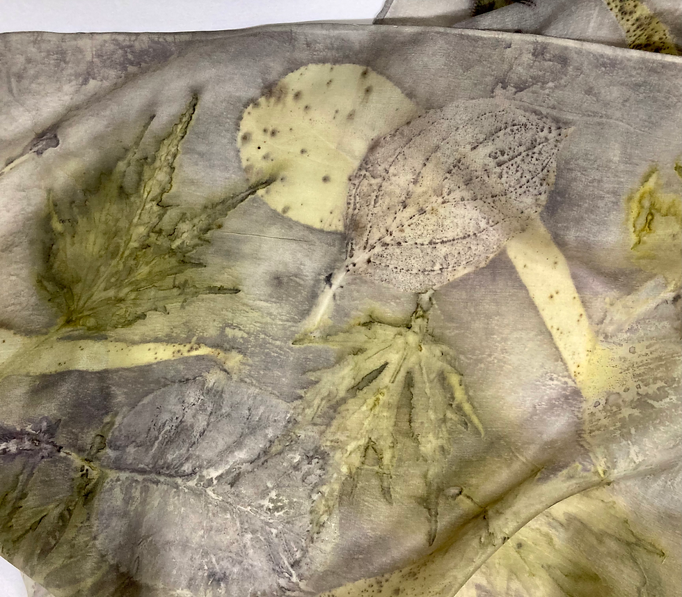 Thumbnail: SILK SCARF 30x130cm "eco-dye" No. 19