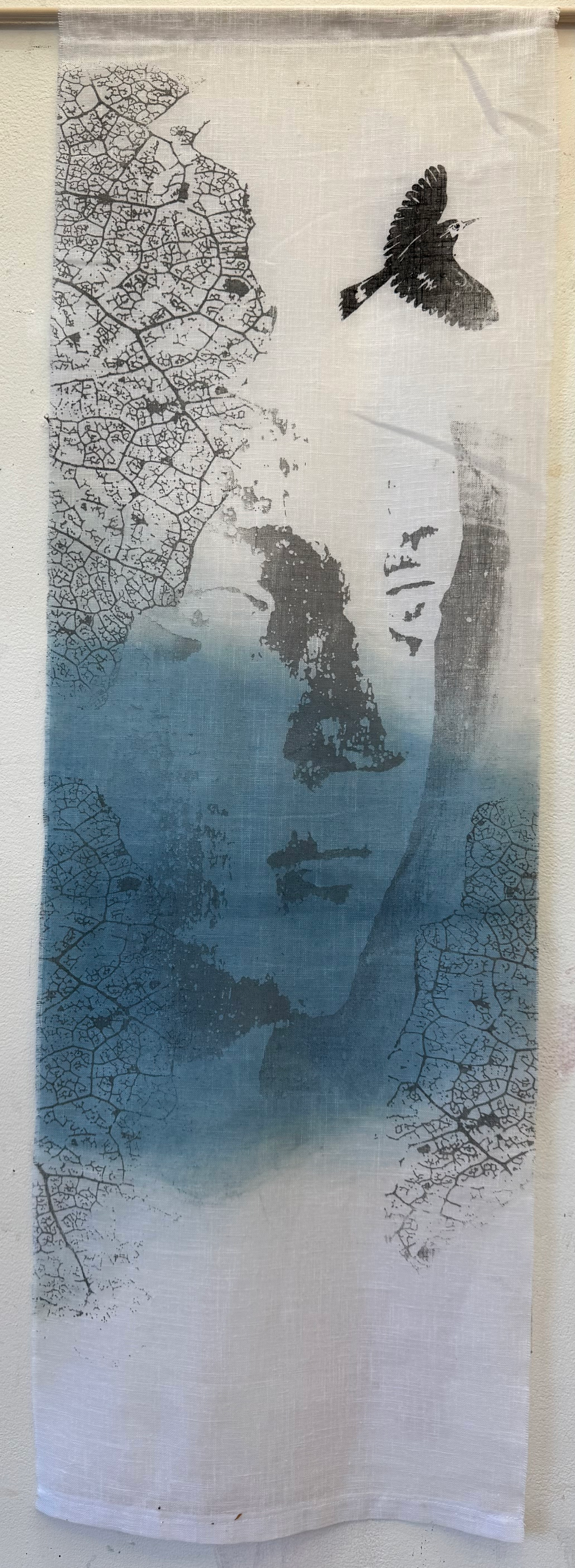 LINEN PANEL “FACE” No. 1. 28x141cm
