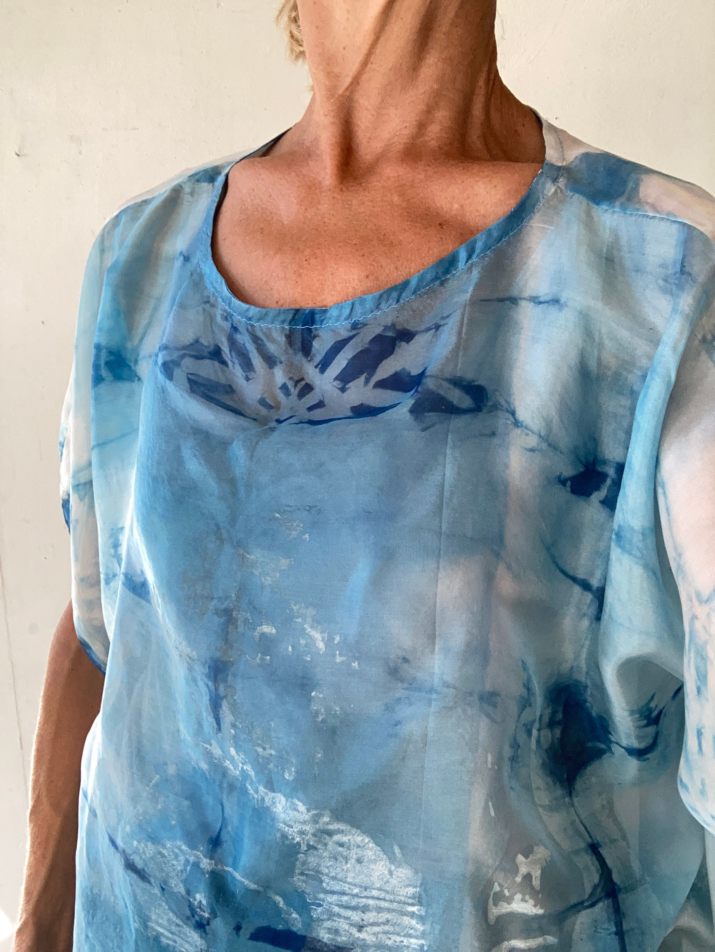 SILK TUNIC "SUMMER SKY"