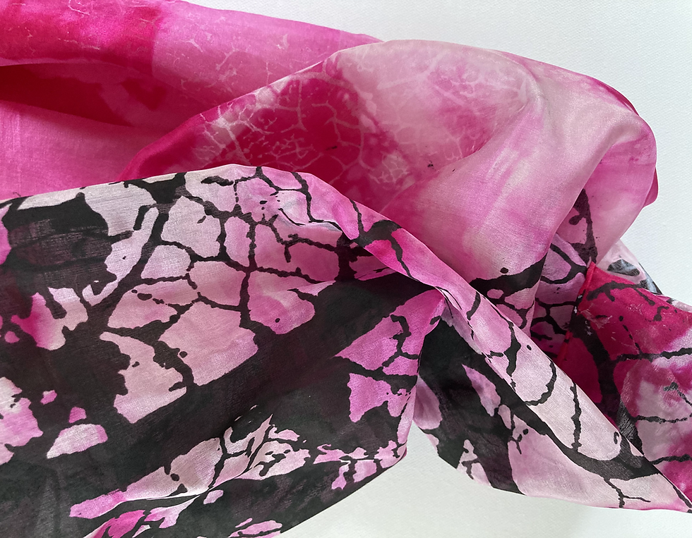 Thumbnail: FUSCHIA SILK SCARF 45x145cm (14)