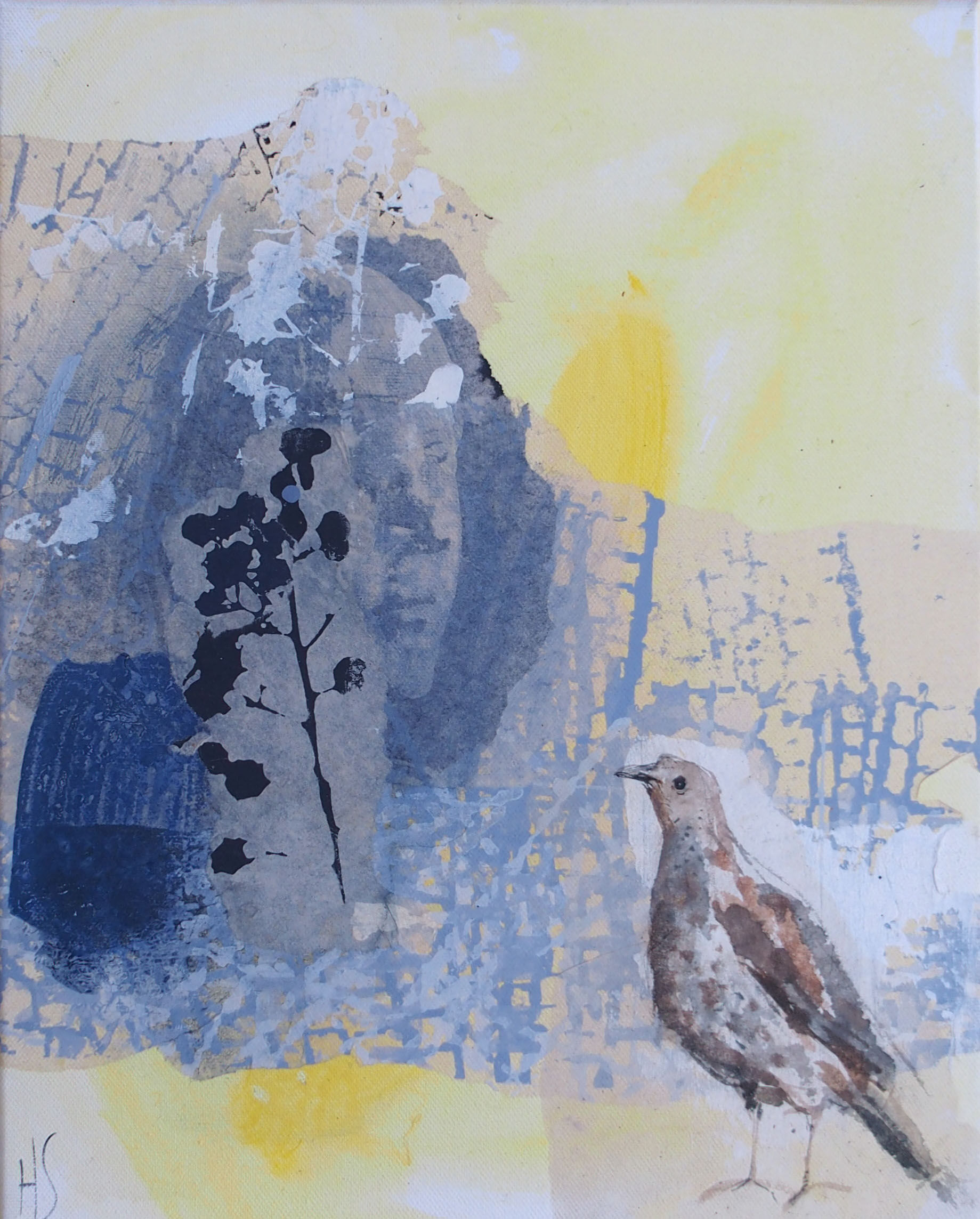 PEINTURE "PRÉSENCE" 33x40cm