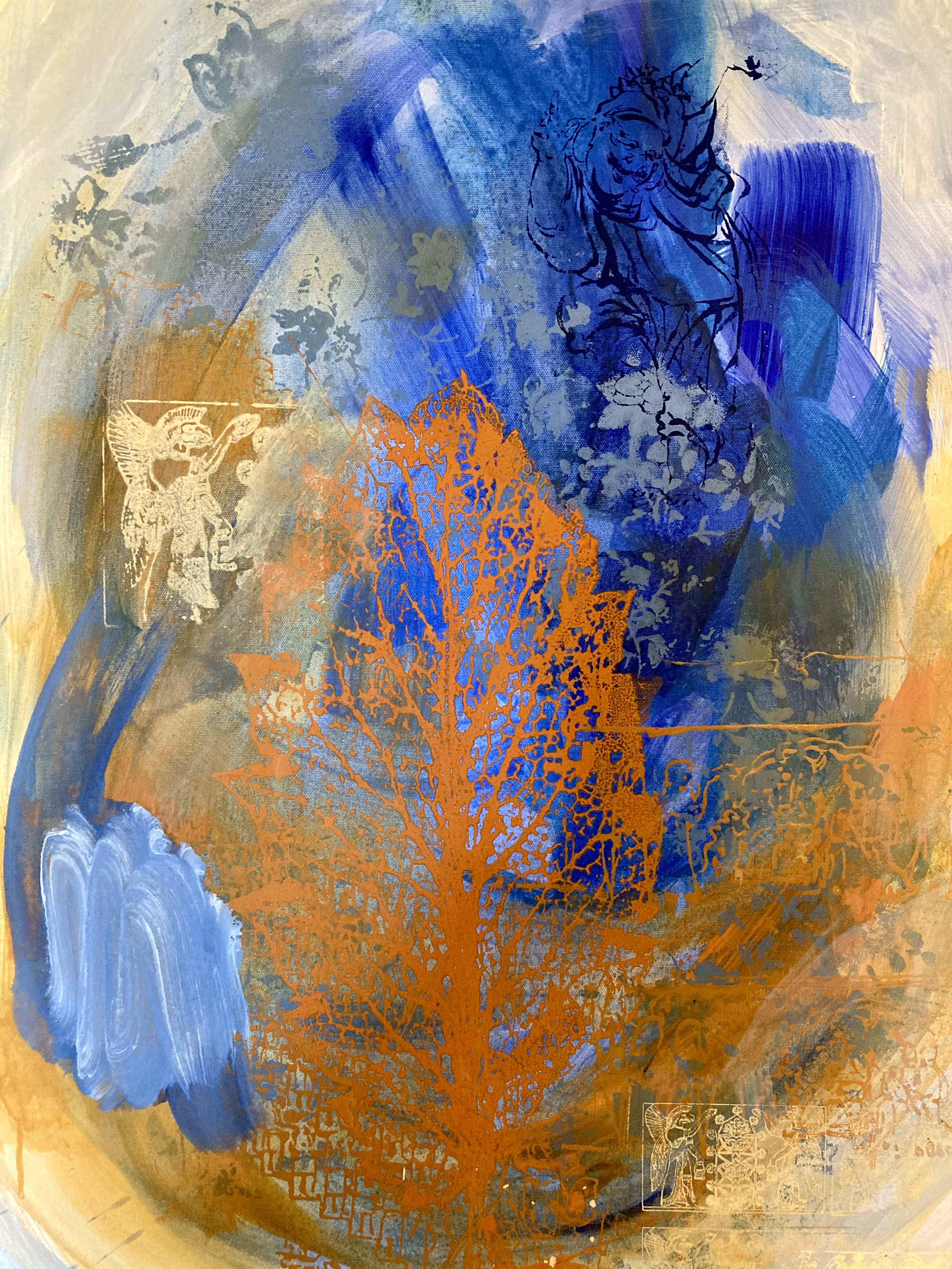 PEINTURE "ESPACE-TEMPS" 91x65cm