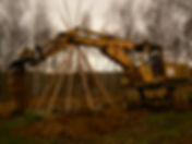 digger, tipi, birch trees