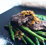 Grilled Steak and Green Beans