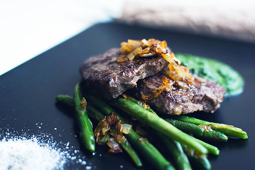 Grilled Steak and Green Beans