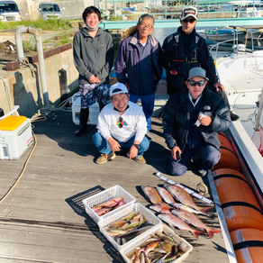 下津井船釣り教室　　お孫さん参加🎣　カルテット皆さんと出船🤗