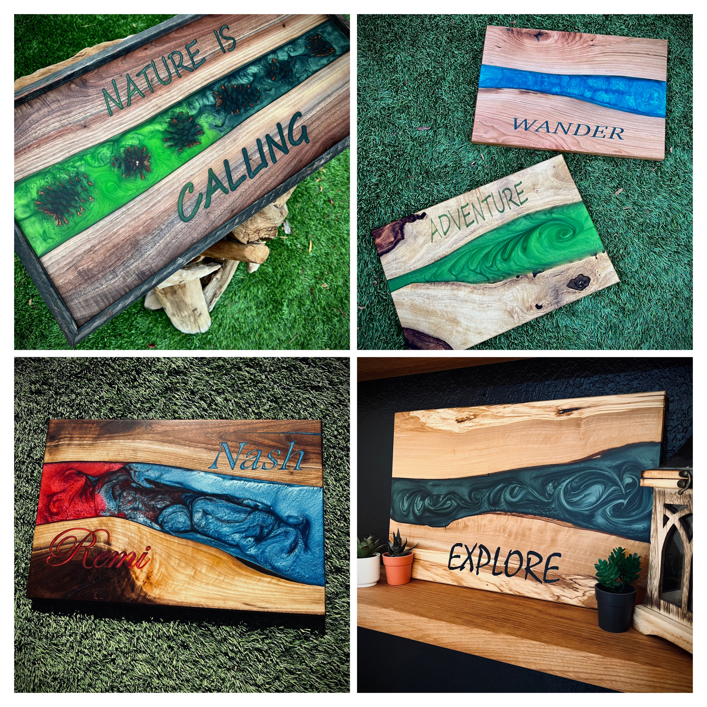 Custom Engraved Epoxy River Board