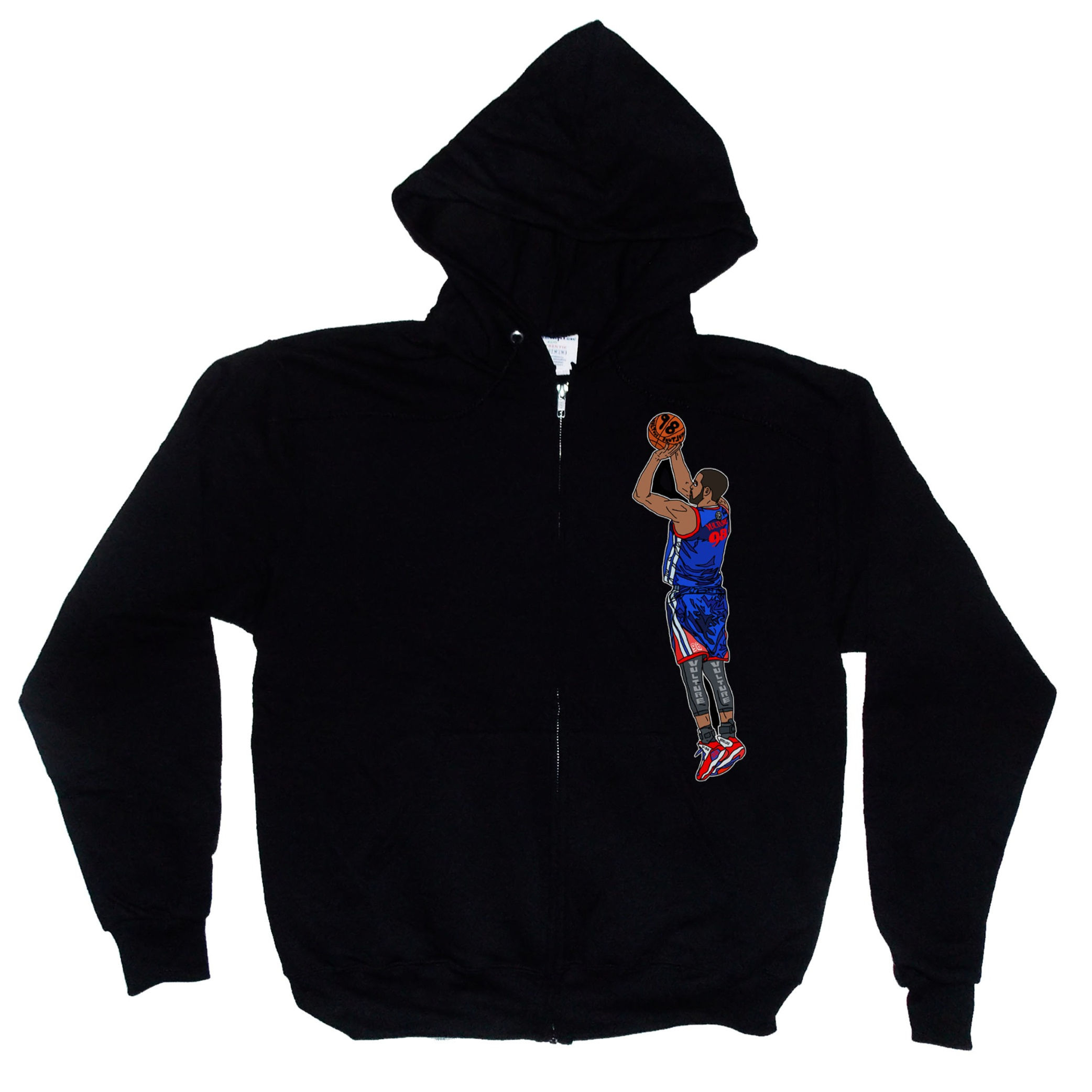 JUMP SHOT ZIP-UP HOODIE | BLACK