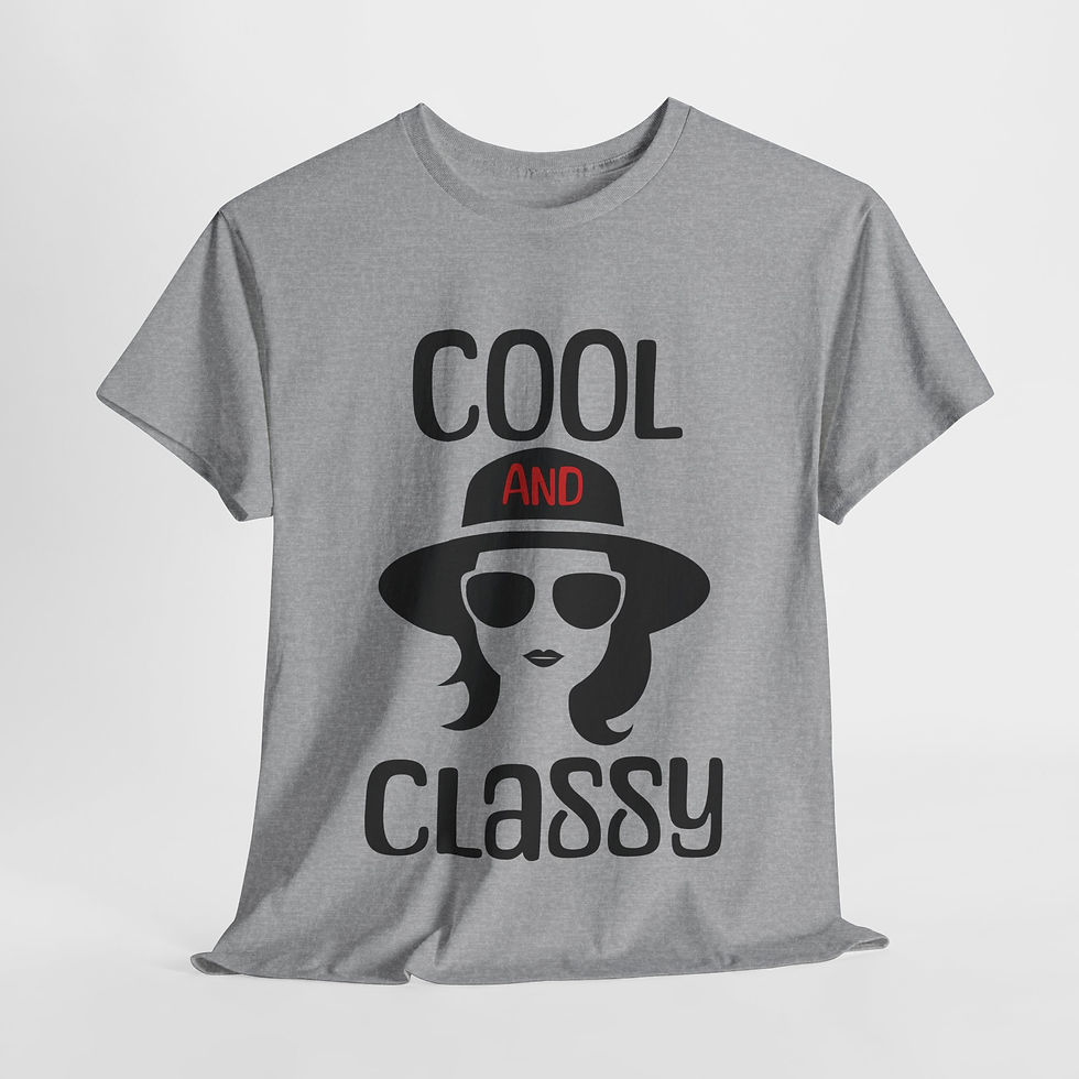 Thumbnail: Cool and Classy T Shirt - White/Sport Grey