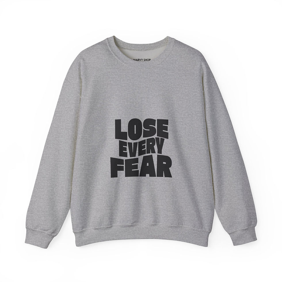 Thumbnail: LOSE EVERY FEAR SWEATSHIRT (UNISEX) - WHITE/GREY