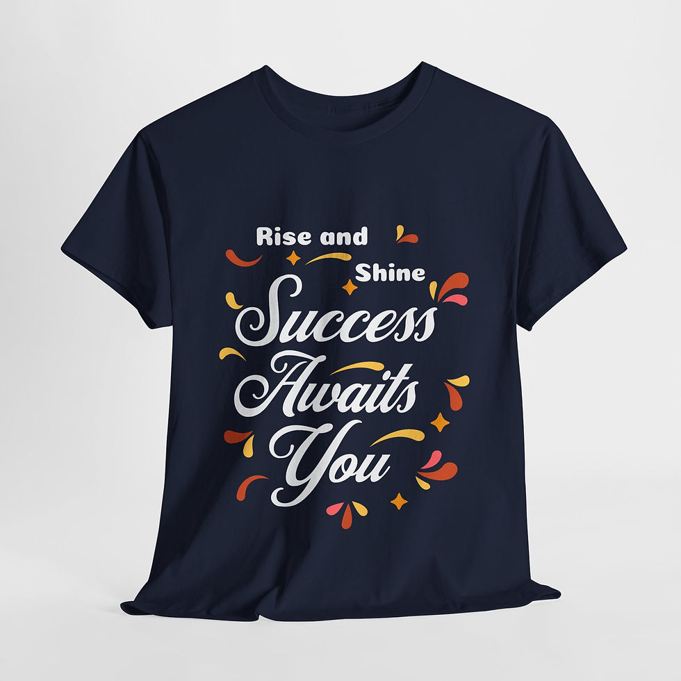 Thumbnail: Success Awaits You T Shirt - Navy/Royal Blue