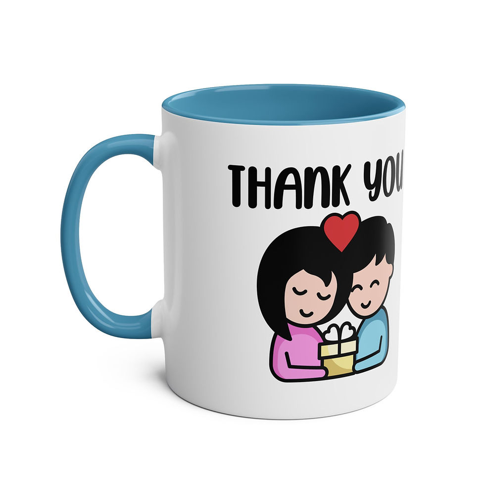 Thumbnail: Thank You Two-Tone Coffee Mug 330ml (11oz)