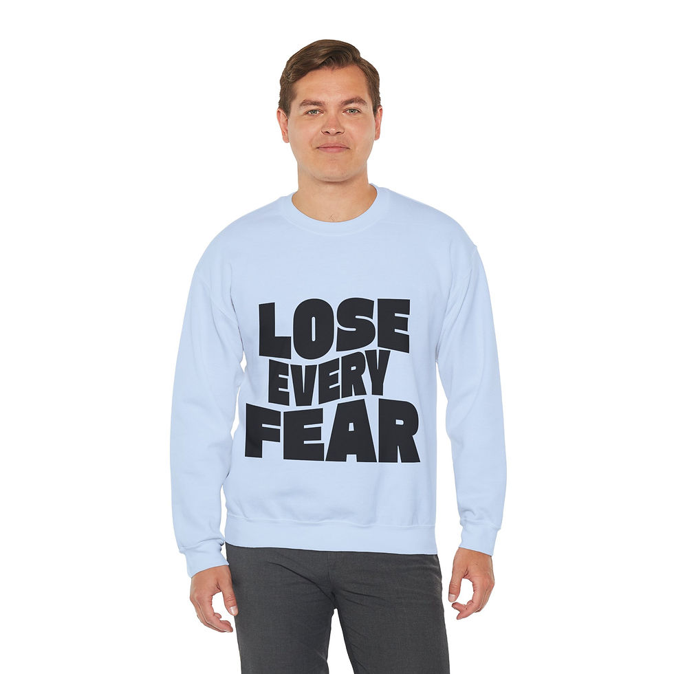 Thumbnail: Lose Every Fear Custom Sweatshirt (Unisex) - Light blue/Light pink