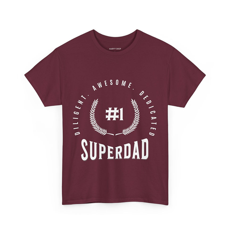 Thumbnail:  Superdad T Shirt - Maroon/Navy