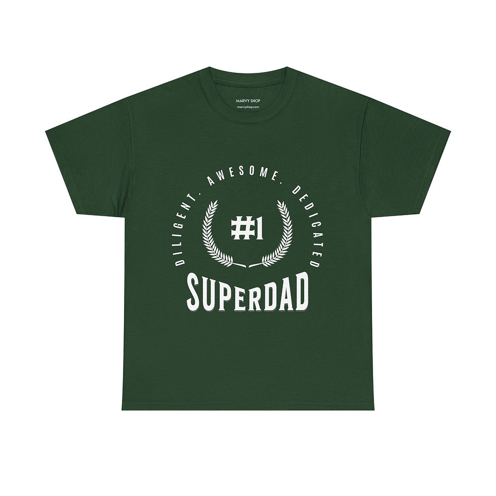 Thumbnail: Superdad T Shirt - Forest Green/Military Green