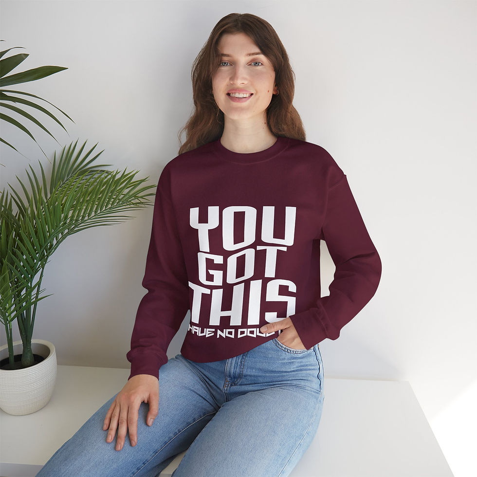 Thumbnail: You Got This Custom Sweatshirt (Unisex) - Maroon/Royal