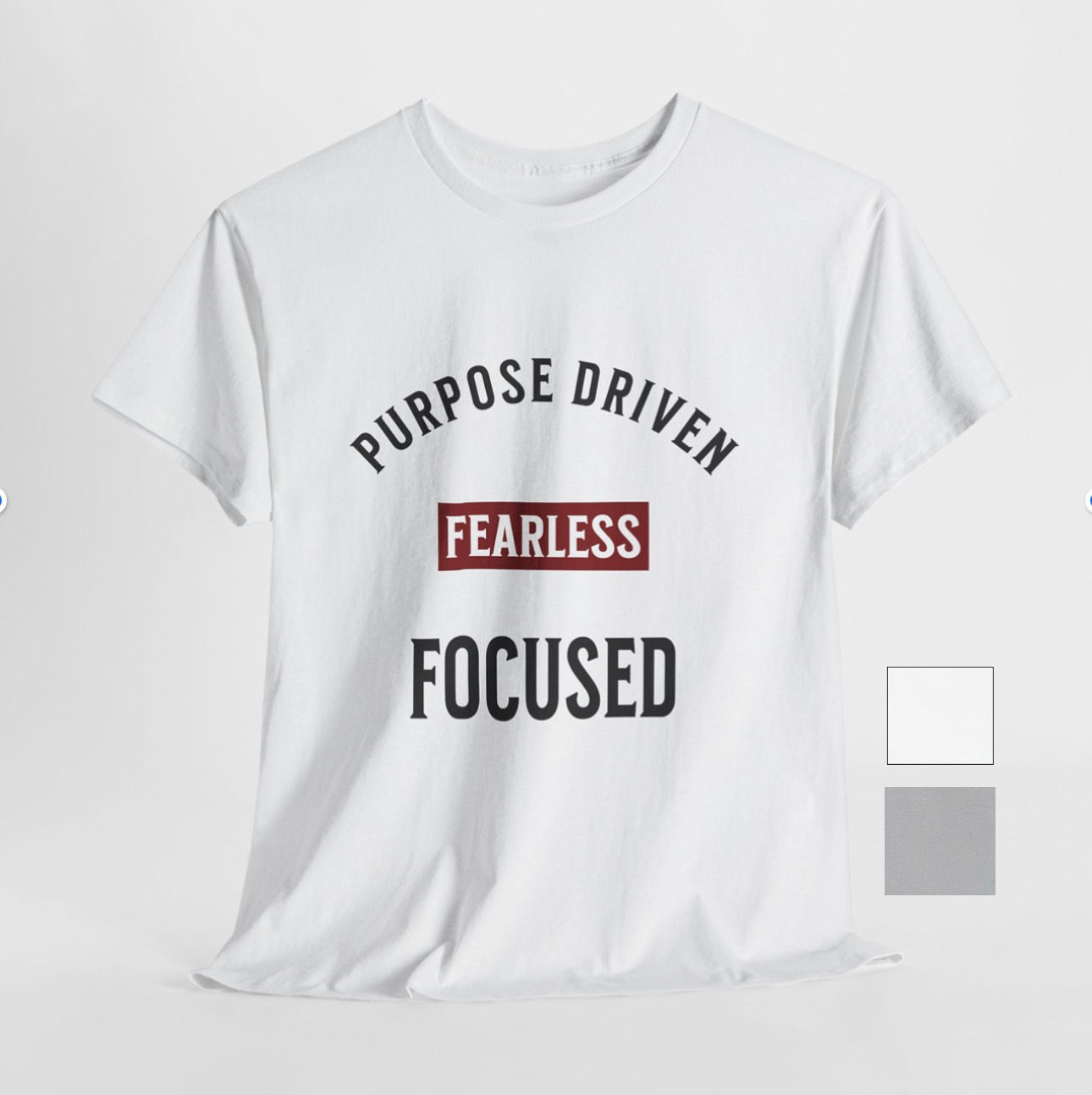 Purpose Driven Custom T Shirt (Unisex) - White/ Sport Grey