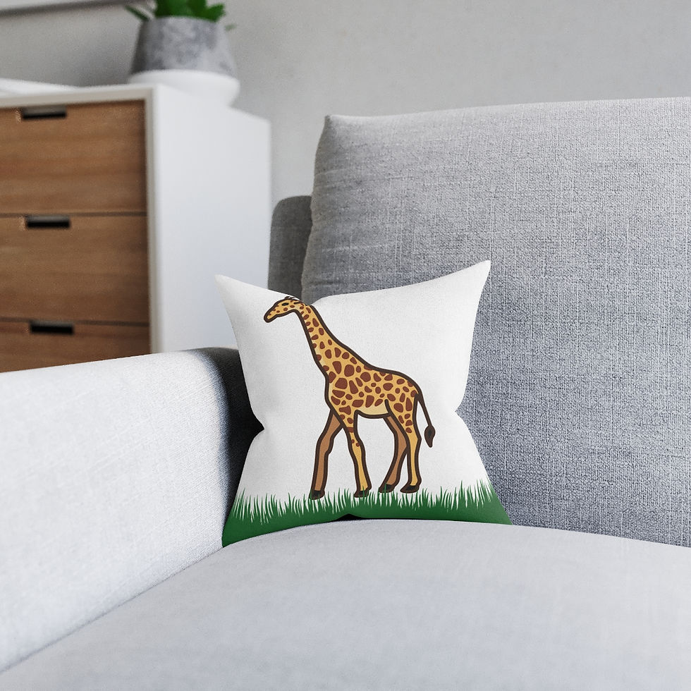 Thumbnail: Kids Giraffe cushion - White
