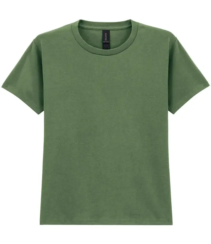 Gildan Kids Heavy Cotton T Shirt - Military Green