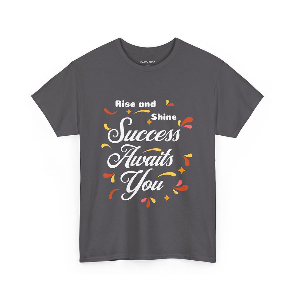 Thumbnail: Success Awaits You T Shirt - White/Charcoal