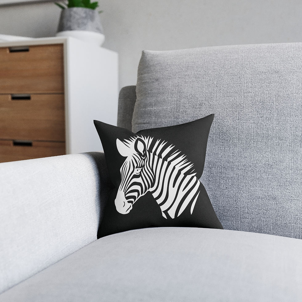 Thumbnail: Zebra Cushion - Black