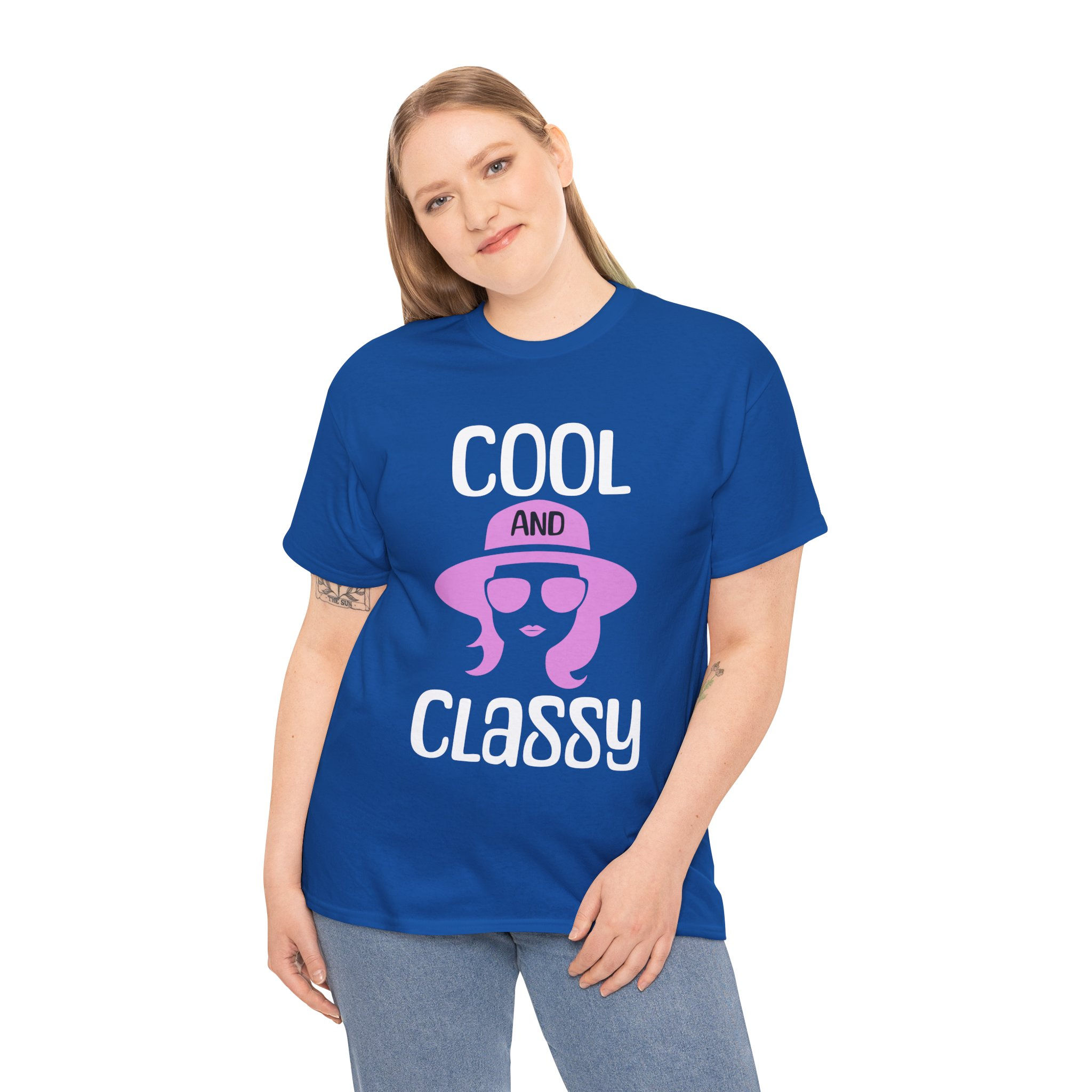 Cool and Classy T Shirt - Purple/Royal Blue