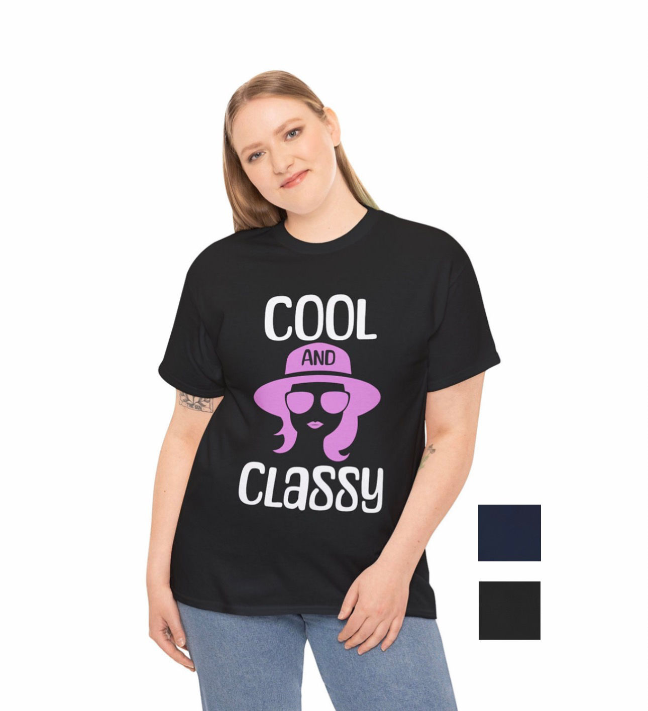 Cool and Classy Custom T Shirt - Black/Navy
