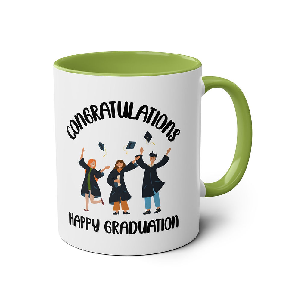 Thumbnail: Happy Graduation Two-Tone coffee Mug - 11oz (330 ml)