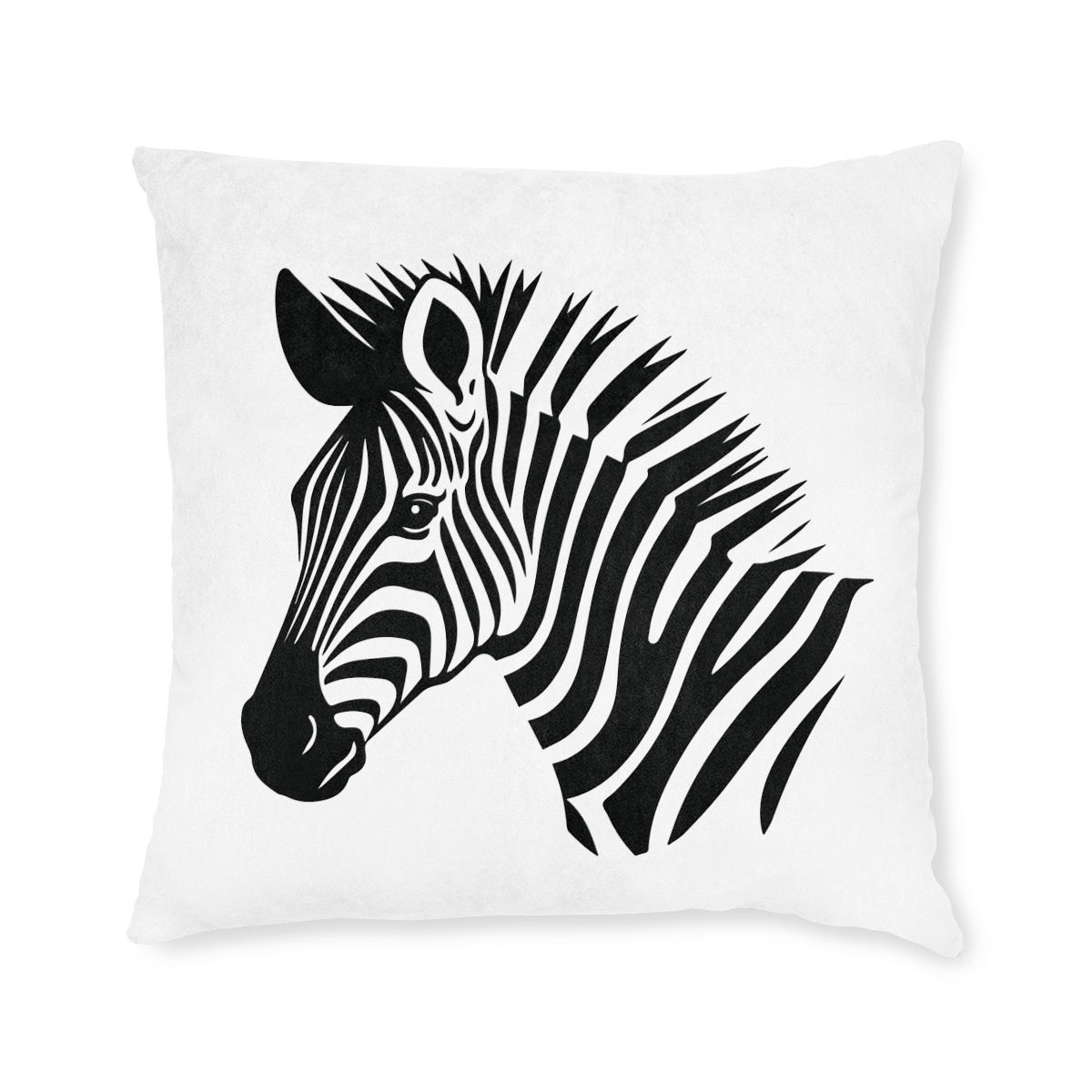 Zebra Cushion - White