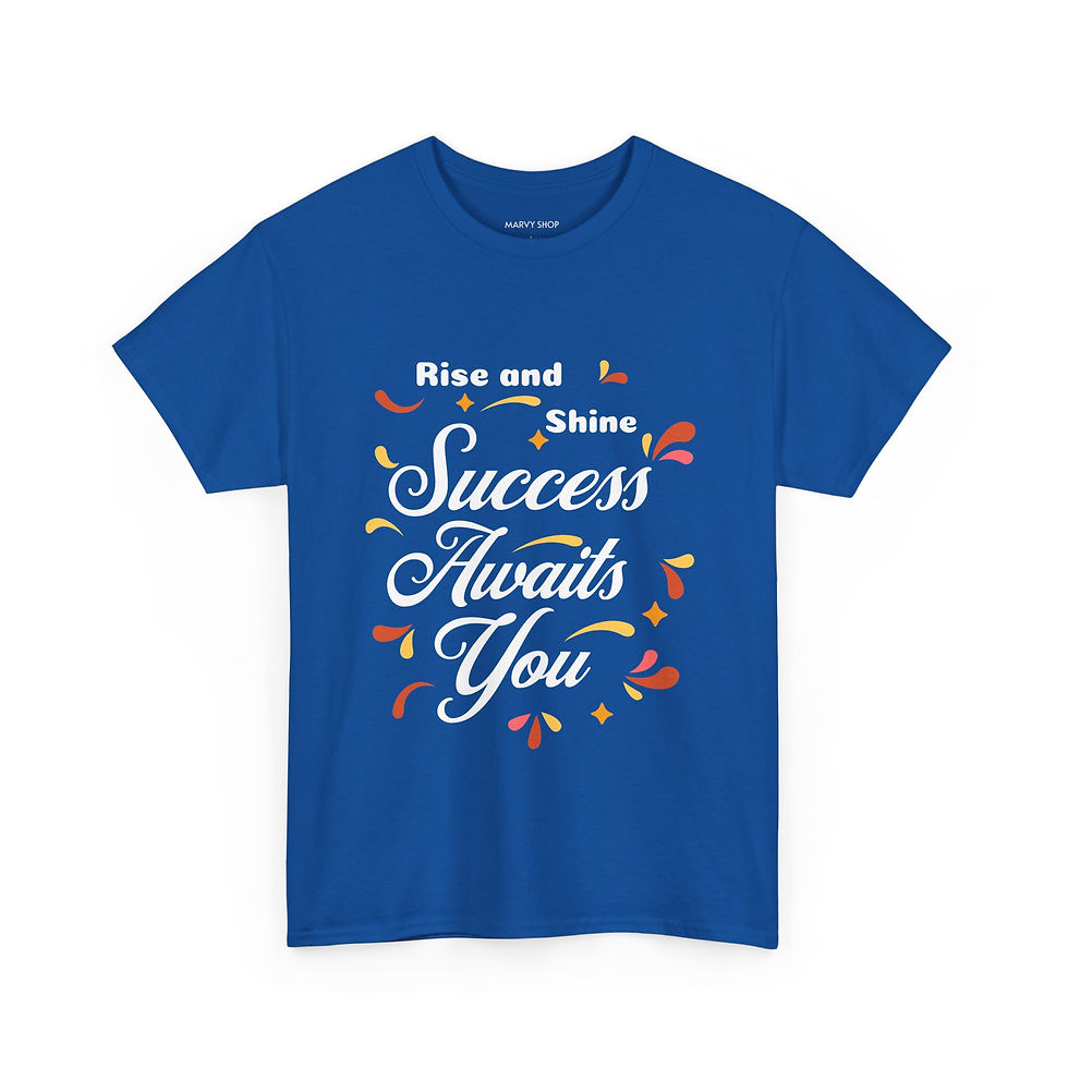 Thumbnail: Success Awaits You T Shirt - Navy/Royal Blue