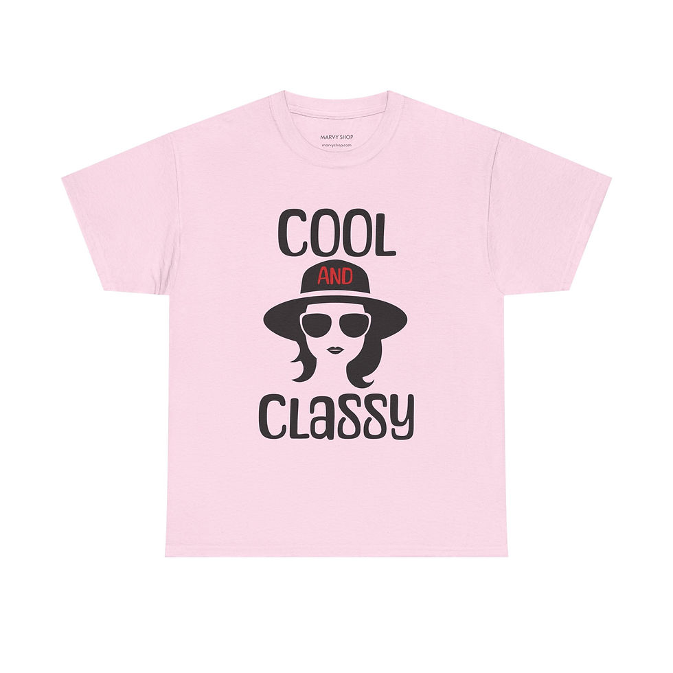 Thumbnail: Cool and Classy T Shirt - Light Pink/Light Blue
