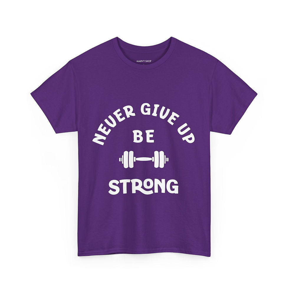 Thumbnail: Never Give Up T Shirt (Unisex) - Royal Blue/Purple