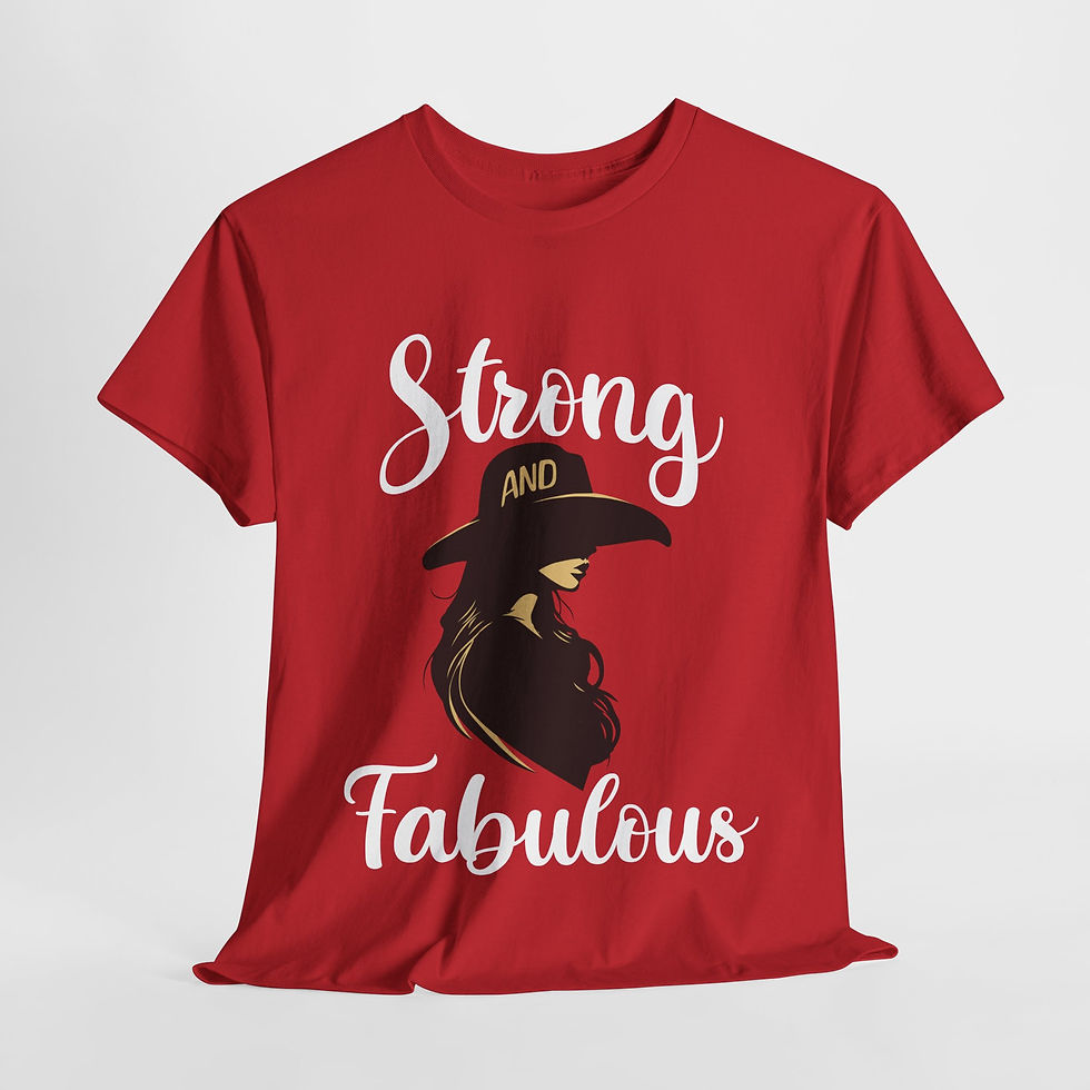 Thumbnail: Strong and Fabulous T Shirt - Red/Yellow Haze