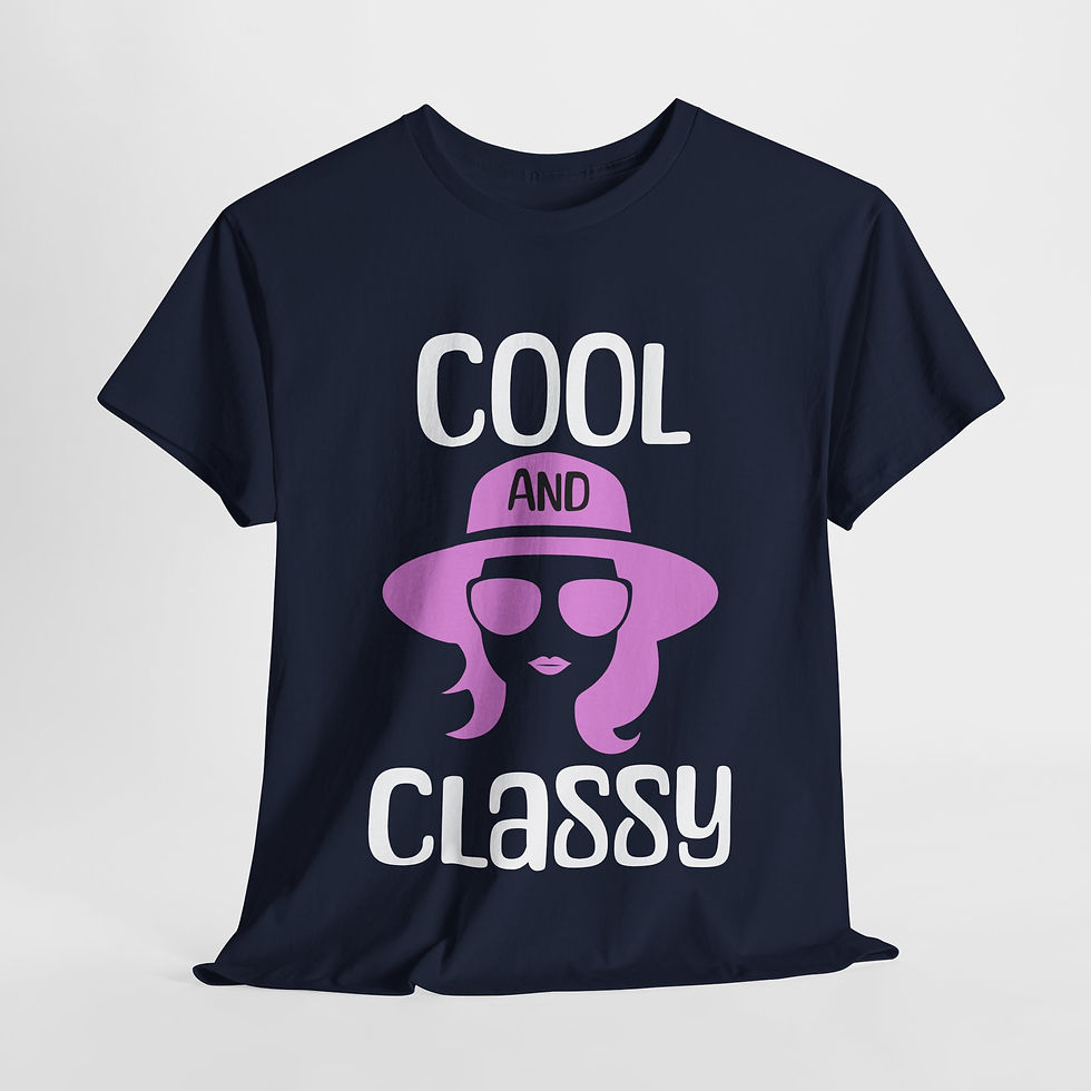 Thumbnail: Cool and Classy T Shirt - Black/Navy
